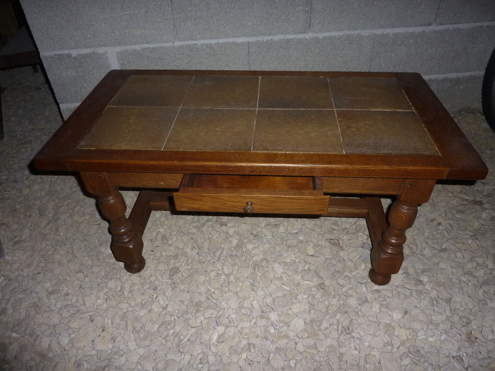 table basse 97x50 chene massif Meubles