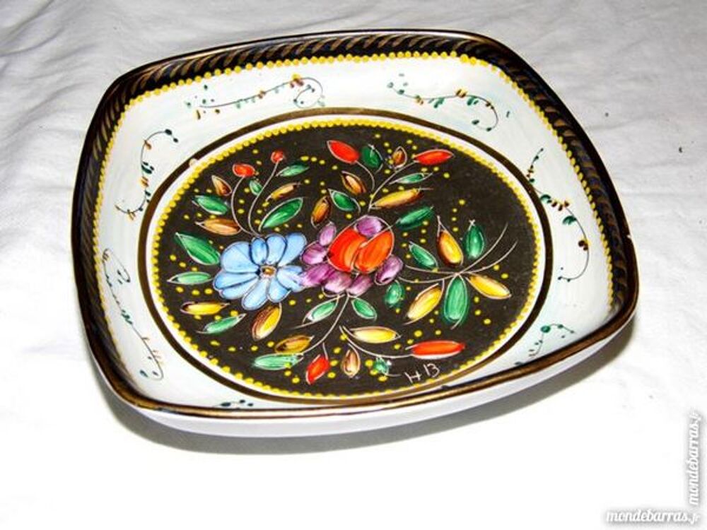FAIENCE ANCIEN PLAT H BEQUET QUAREGNON Décoration
