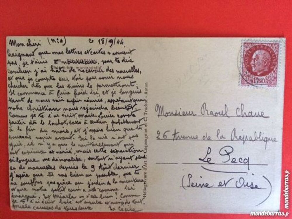 CPA Chaumi&egrave;re morvandelle 