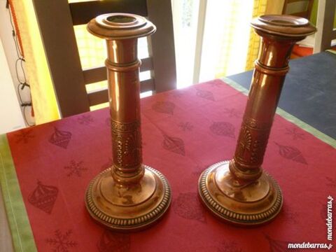 Paire de bougeoirs en cuivre 50 Thiais (94)