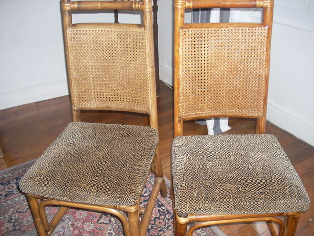 4 CHAISES ROTIN ACHETE 1200e vendu 300e Meubles