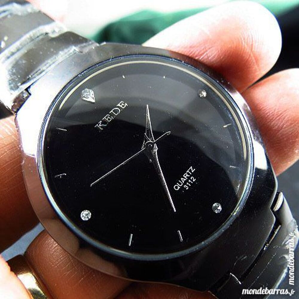 KEDE BLACK DIAMOND chrome noir grande classe DIV02 Bijoux et montres