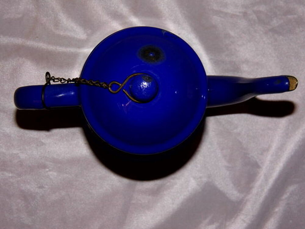 Ancienne CAFETIERE EMAILLEE bleue VINTAGE 