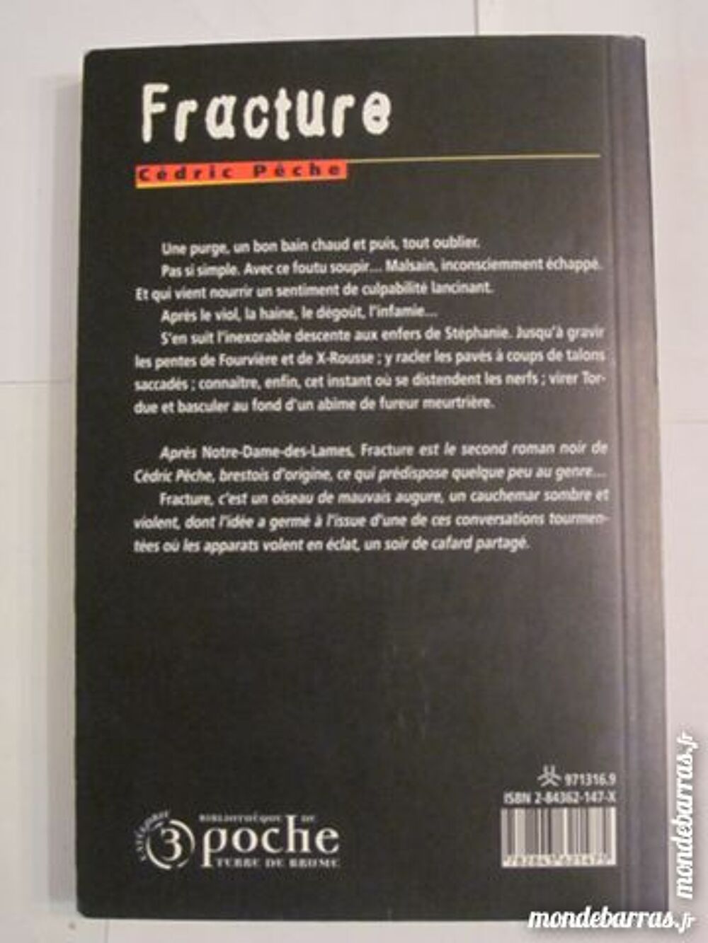 FRACTURE policier TERRE DE BRUME Livres et BD