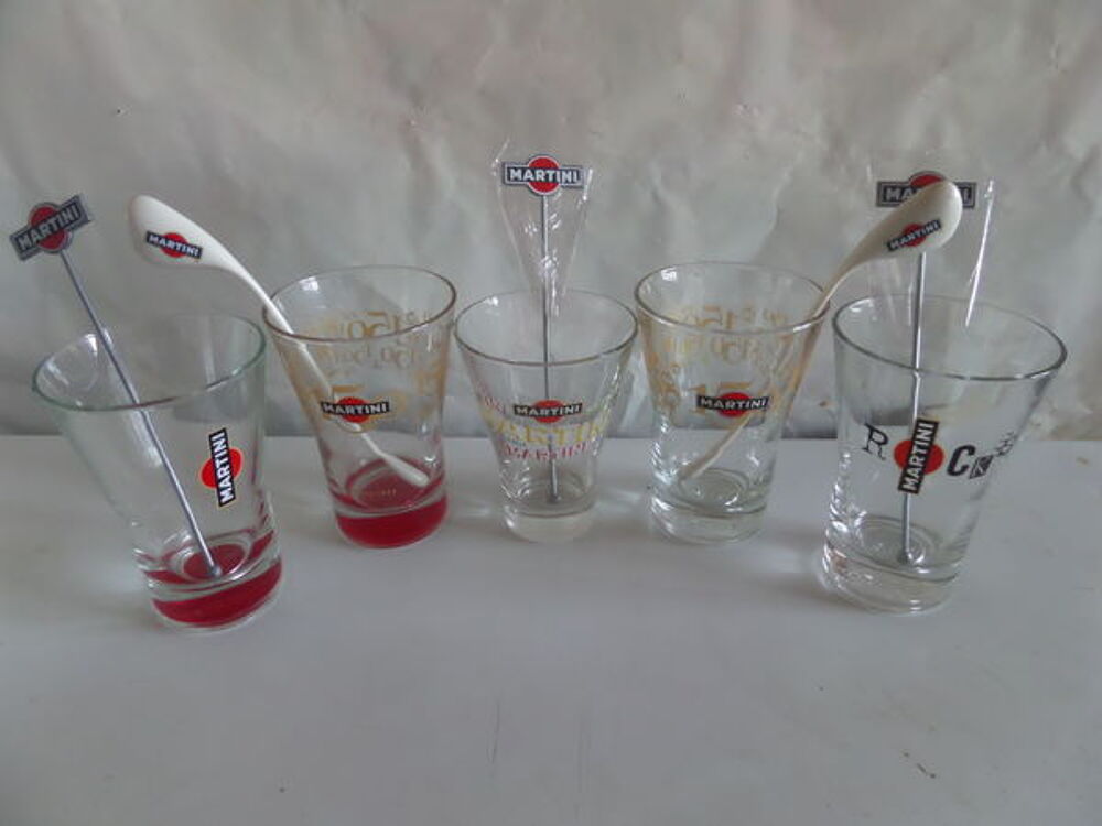  verres de martini tous differents 