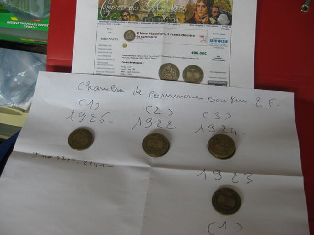pi&eacute;ce 2 francs chambre de commer&ccedil;e 