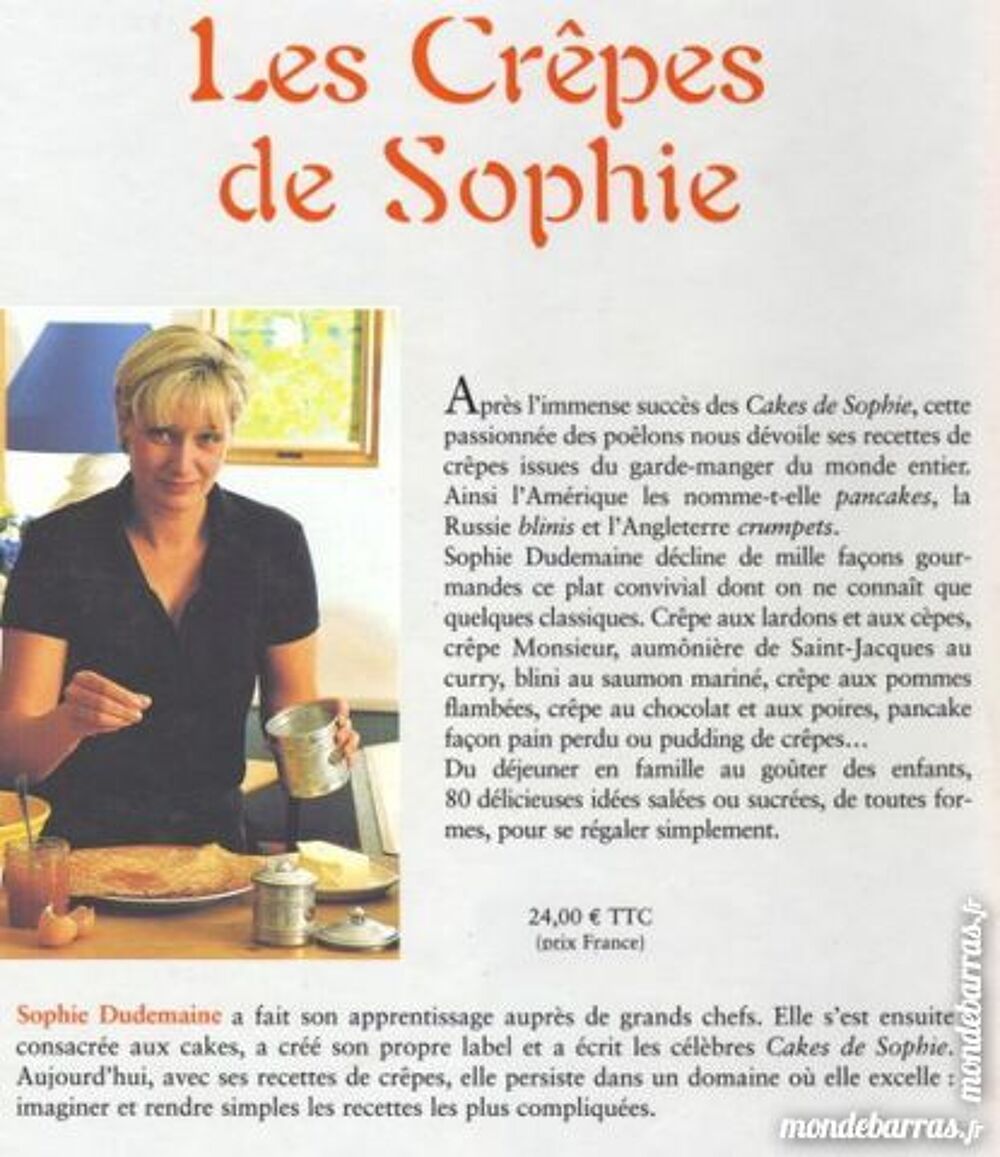 LES CR&Ecirc;PES DE SOPHIE - CUISINE / les-livres-de-jac Livres et BD