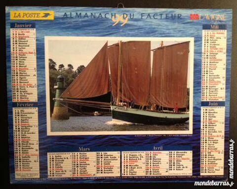 Calendrier Almanach 1999 - original 5 Nice (06)