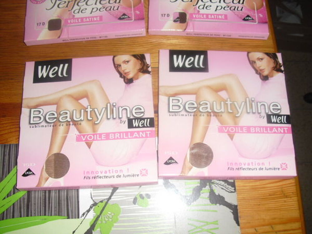 COLLANTS WELL NEUF voile satin&eacute; et voile brillant T2 LOT 4 Vêtements