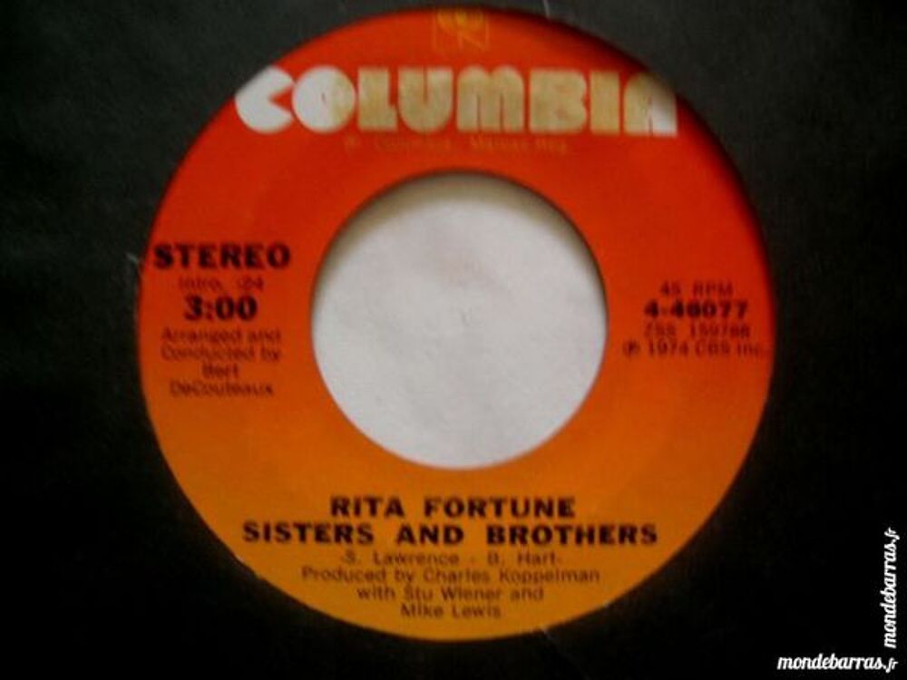45 TOURS RITA FORTUNE Sisters and brothers - USA CD et vinyles