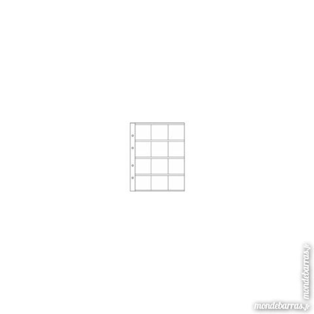 5 FEUILLES et intercalaires pour pi&egrave;ces de monnaie 