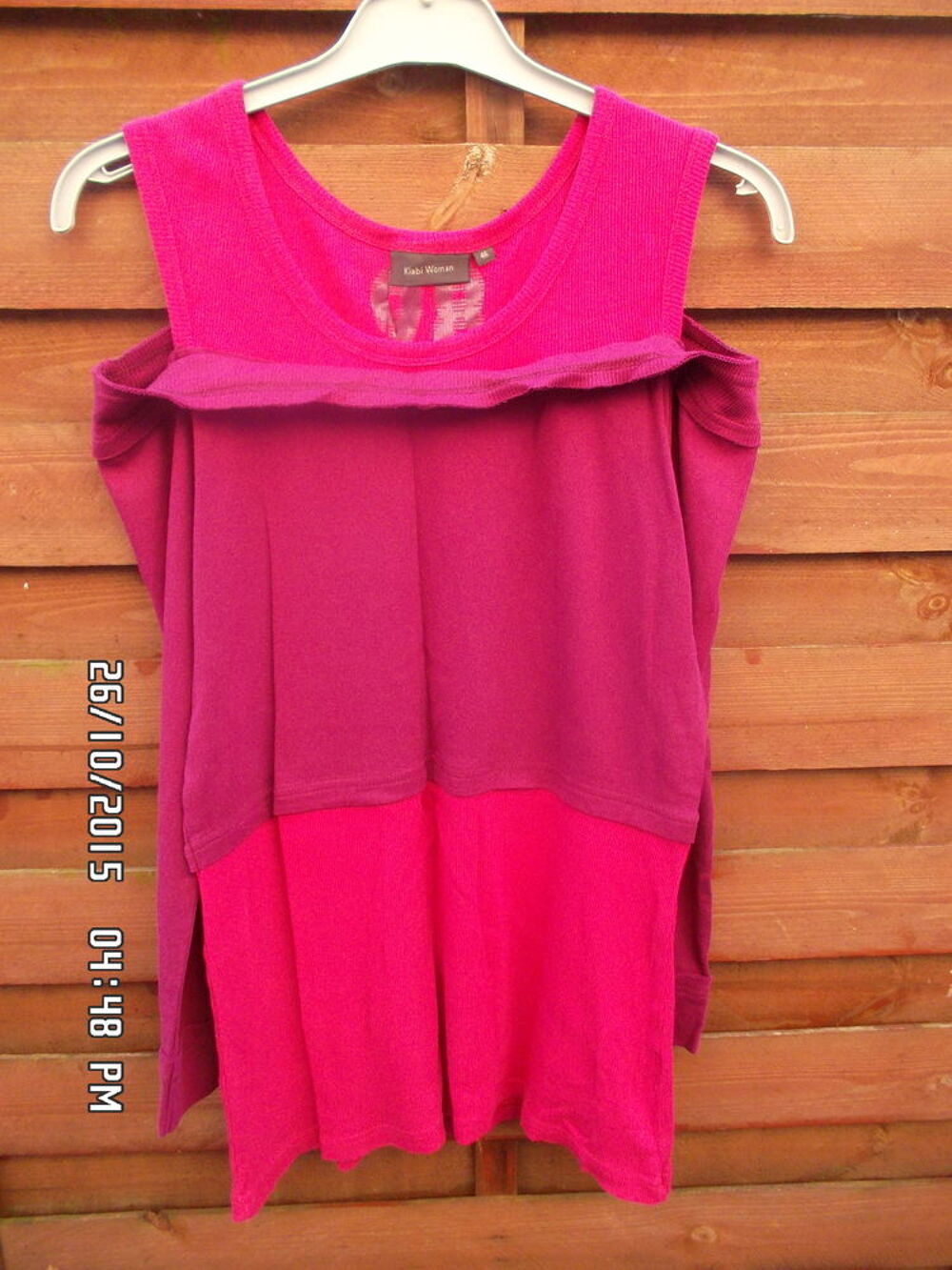 HAUT + DEBARDEUR ROSE ET VIOLET KIABI*JUSTE 3E*KIKI60230 Vêtements