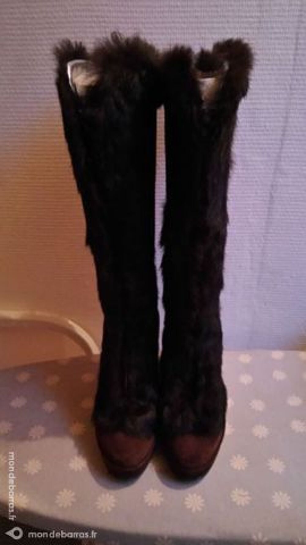 Bottes chocolat et fourrure marron 38 Free Lance Chaussures