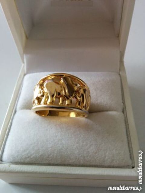 bague motif élephants (plaqué or) 16 Courbevoie (92)