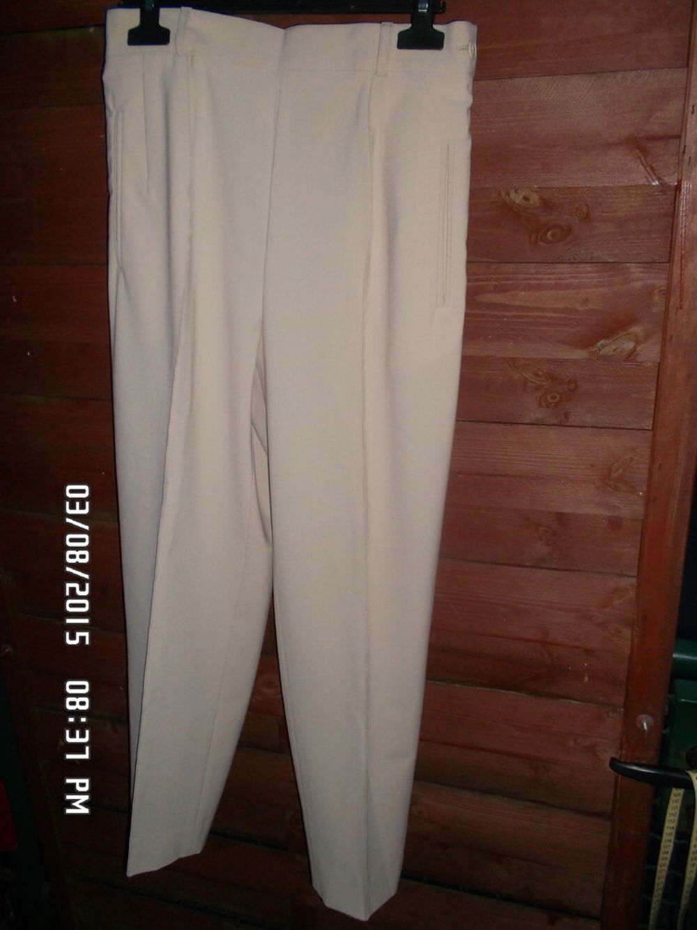 PANTALON DE VILLE BEIGE*JUSTE 2E*KIKI60230 Vêtements