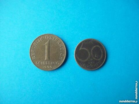 2 PICES AUTRICHE 1 SCHILLING 1990 + 50 GROSCHEN 1 2 Wattignies (59)
