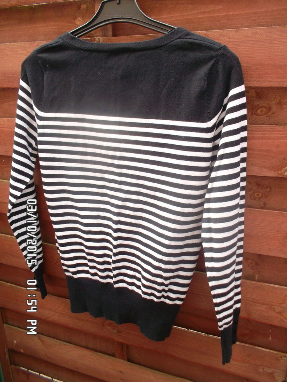 GILET NOIR ET BLANC CAMAIEU*JUSTE 3E*KIKI60230 Vêtements