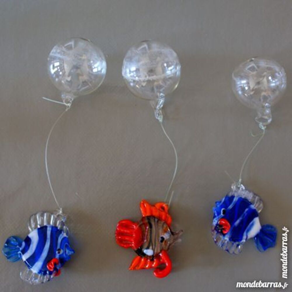 Poissons en p&acirc;te de verre Décoration