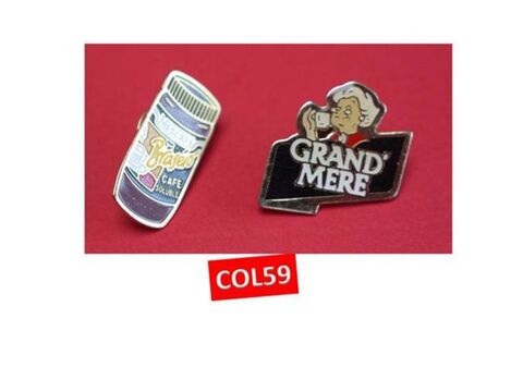 PIN'S caf GRAND MERE et NESCAFE 2 Mons-en-Barul (59)