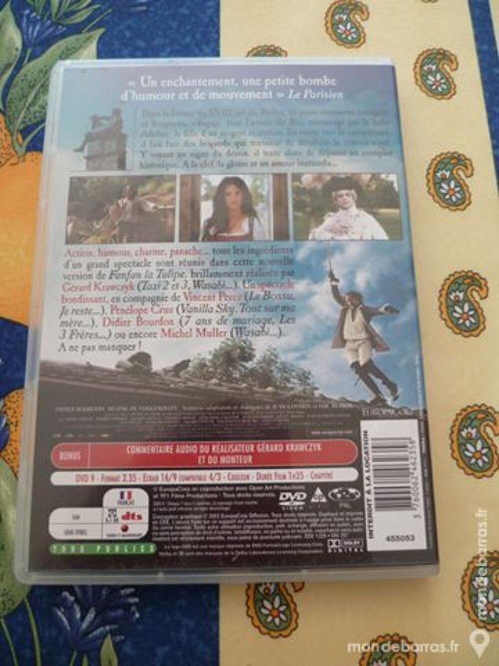 Dvd fanfan la tulipe film cin&eacute;ma perez vincent TV DVD et blu-ray