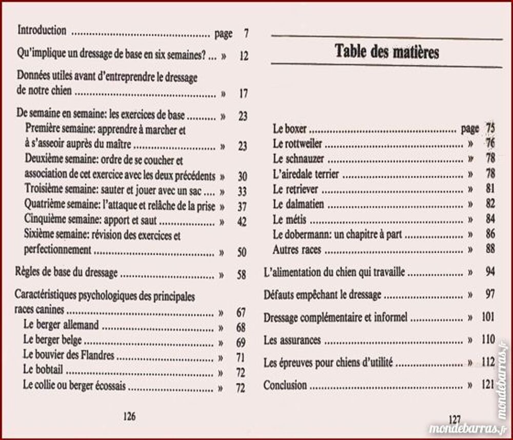 DRESSAGE - CHIEN - en 6 semaines / prixportcompris Livres et BD
