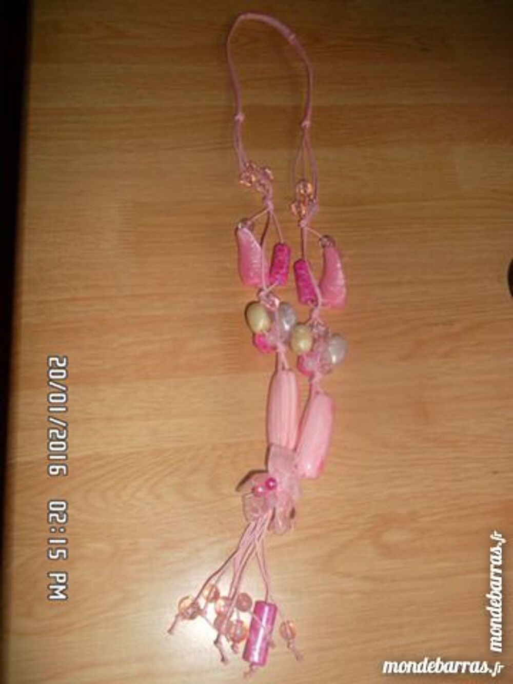 collier pierres roses*juste 3e*kiki60230 Bijoux et montres