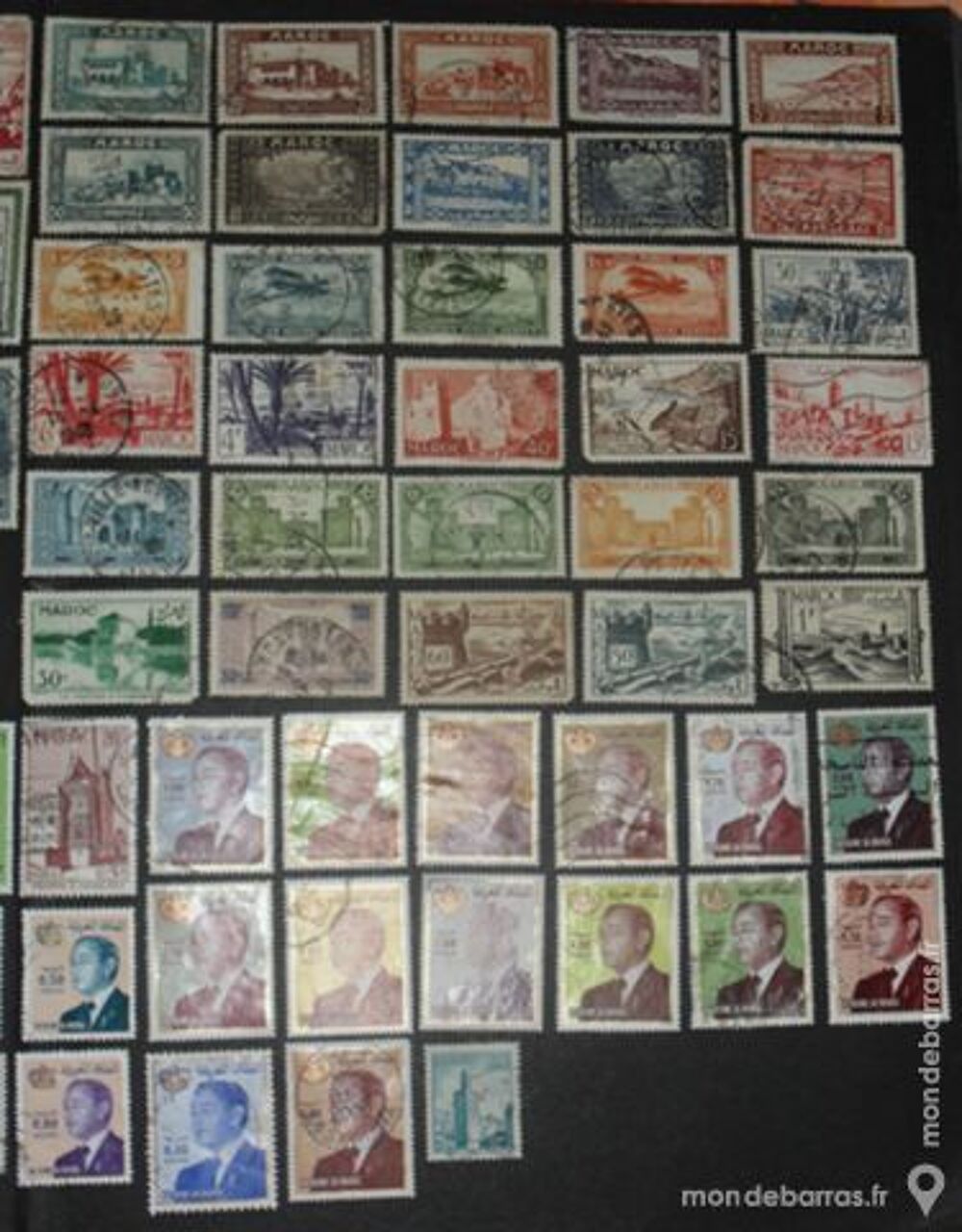 Lot de 106 timbres oblit&eacute;r&eacute;s du MAROC 