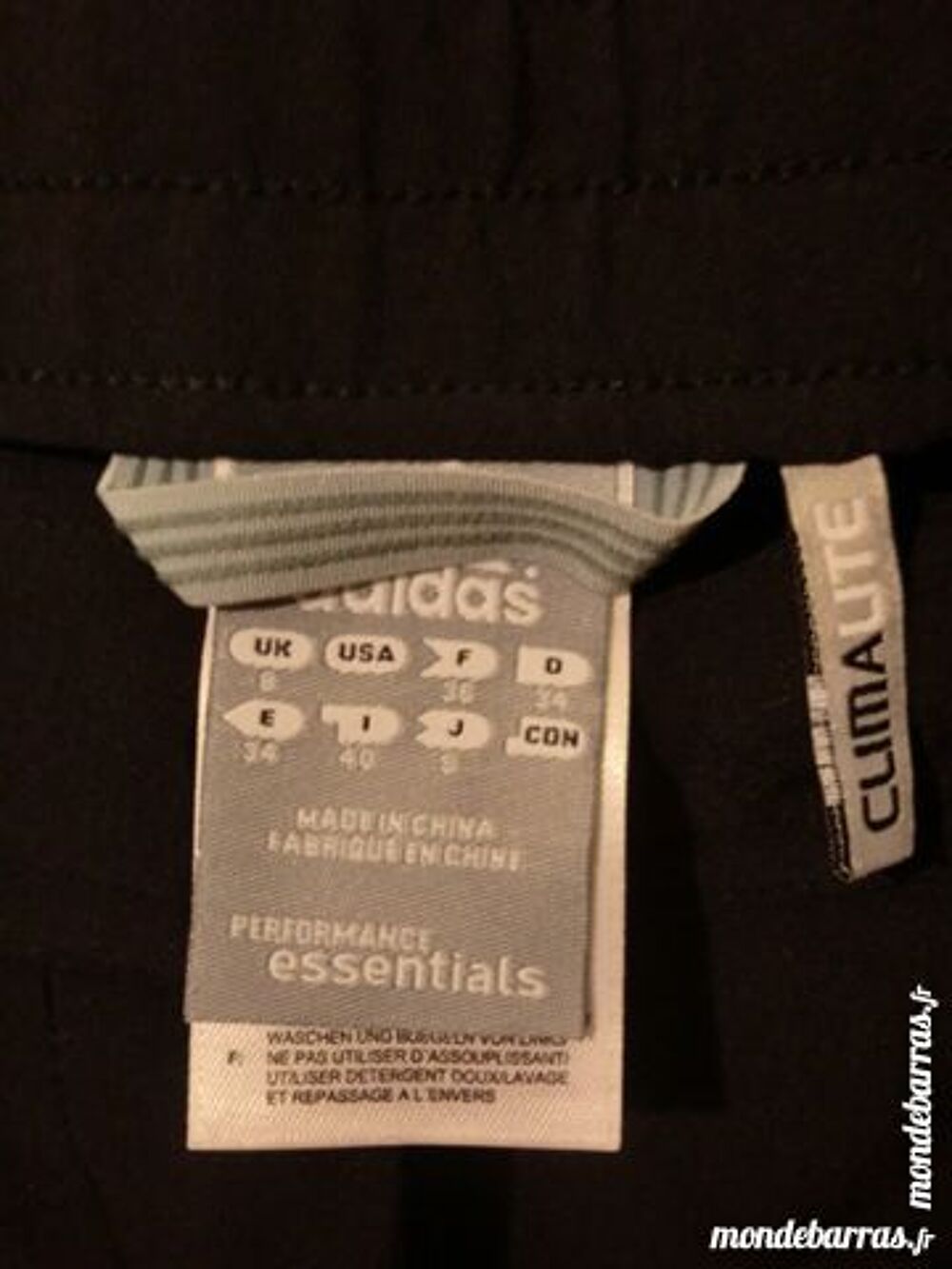 Pantalon training noir ADIDAS 36 Femme Vêtements