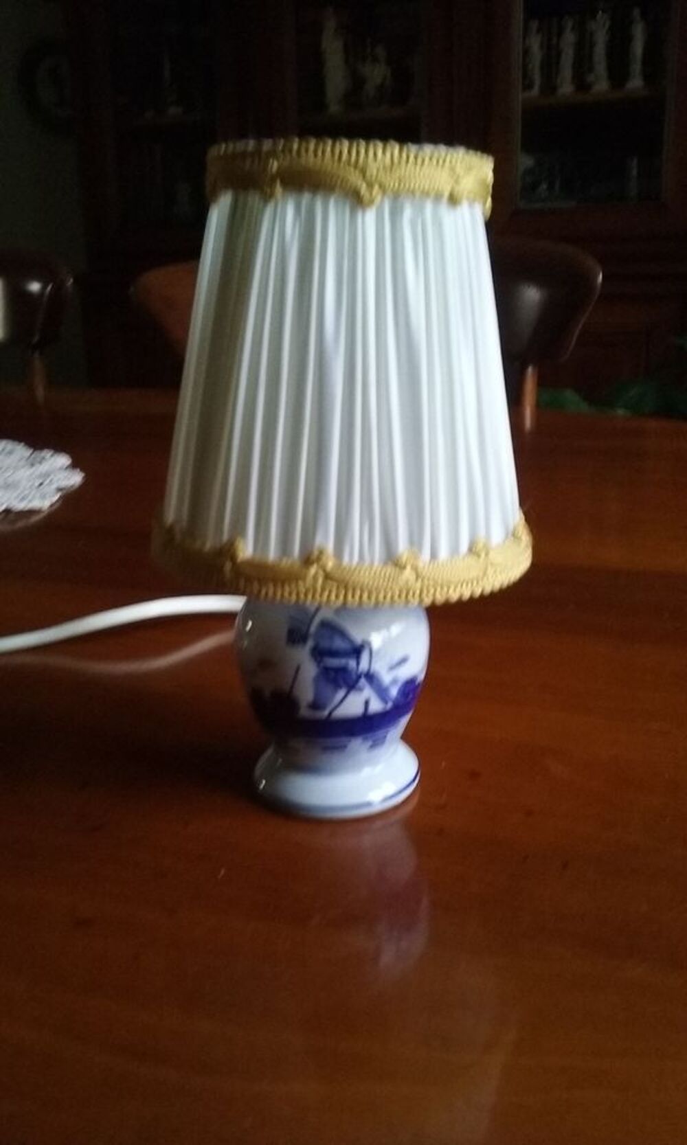 Petite lampe 15cm de haut d&eacute;cors bleus Décoration