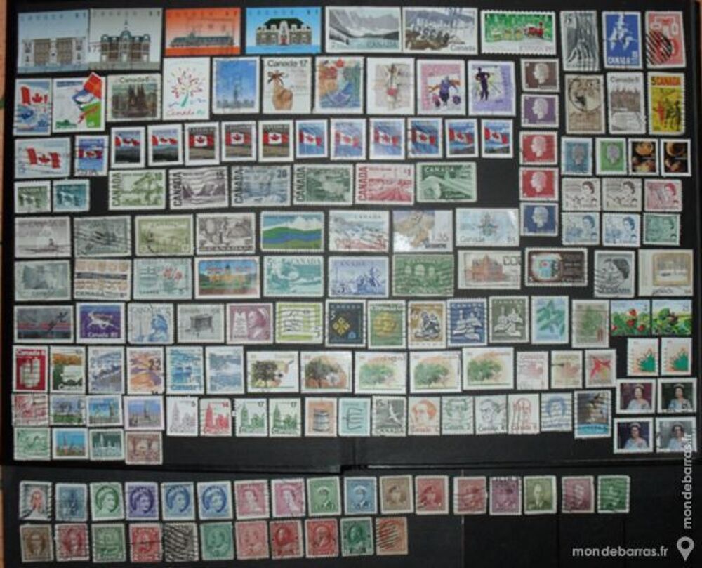 Lot de 162 timbres oblit&eacute;r&eacute;s du CANADA 