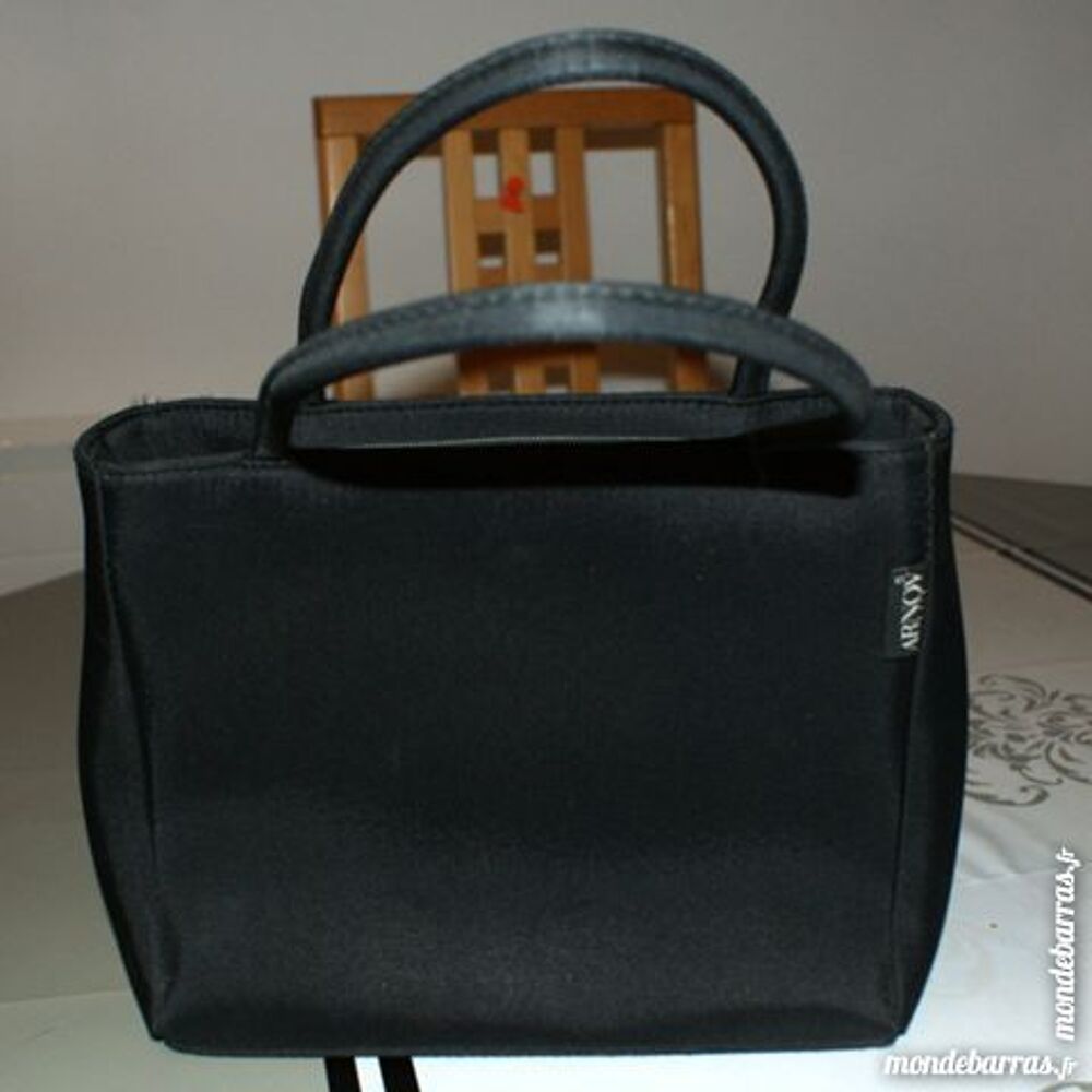 Sac noir effet matelass&eacute; tissus - Arnov Maroquinerie
