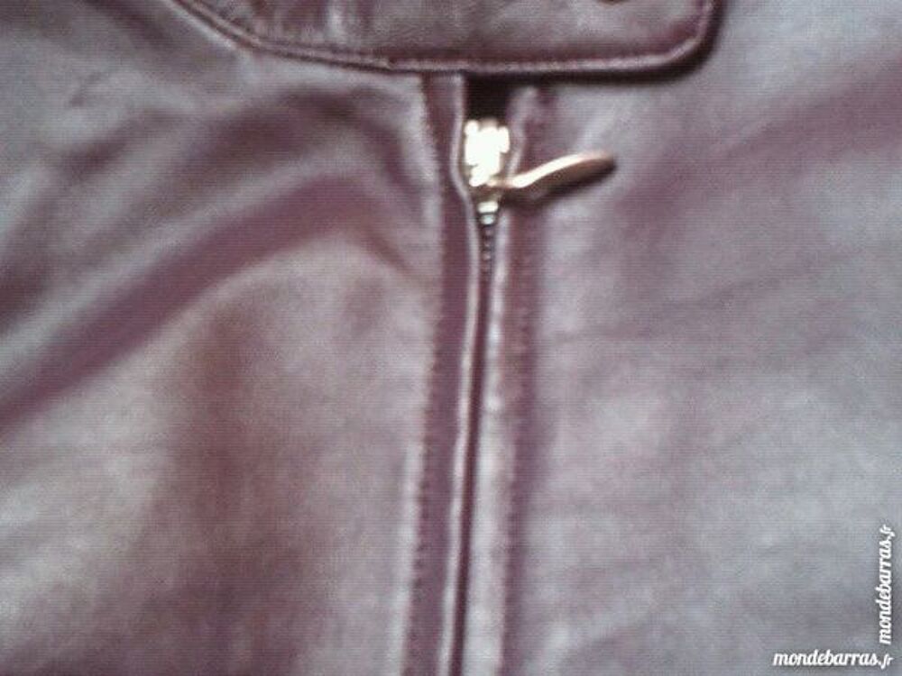 Veste en Cuir Prune Avant Premi&egrave;re Vêtements