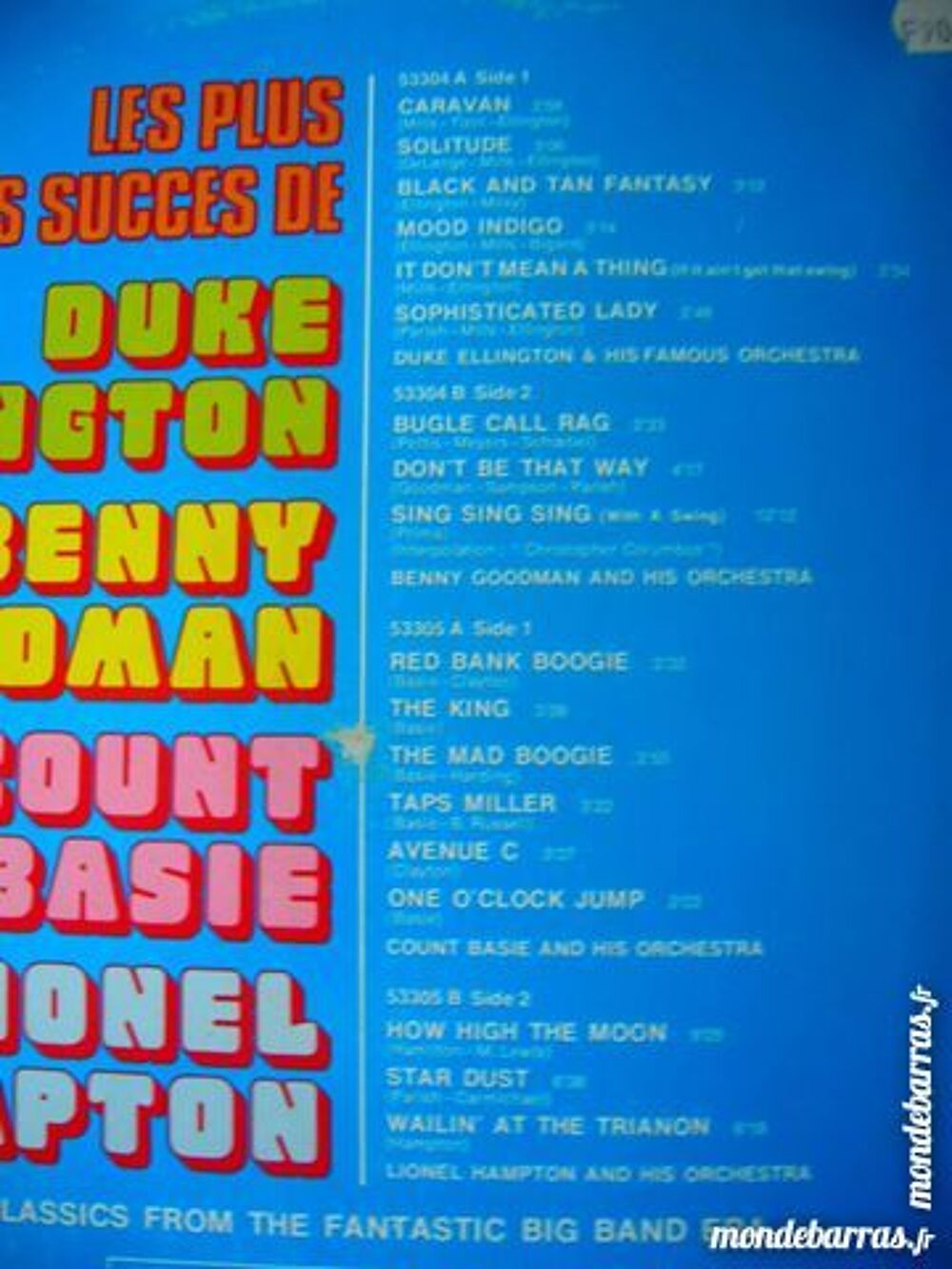 33 LES PLUS GRANDS SUCCES de Duke, Lionel, Count Basie CD et vinyles