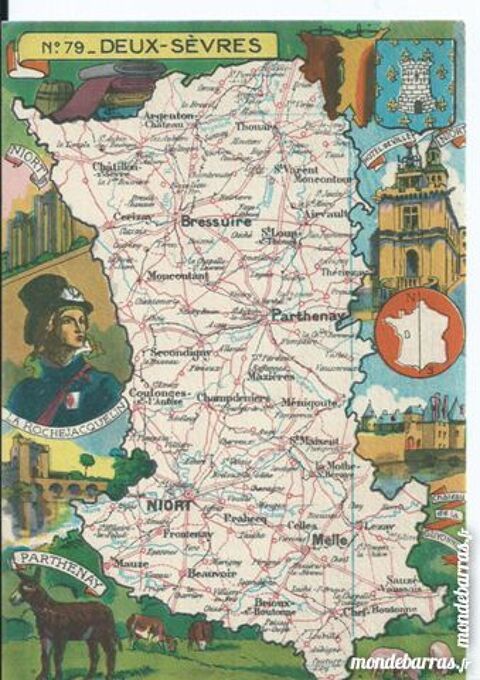 carte 1 cpsm département 79 7 Tours (37)