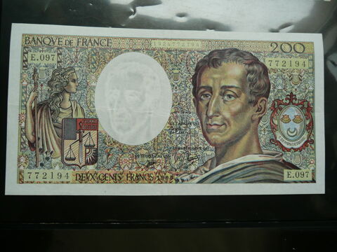 Billet 200 francs Montesquieu 30 Bordeaux (33)
