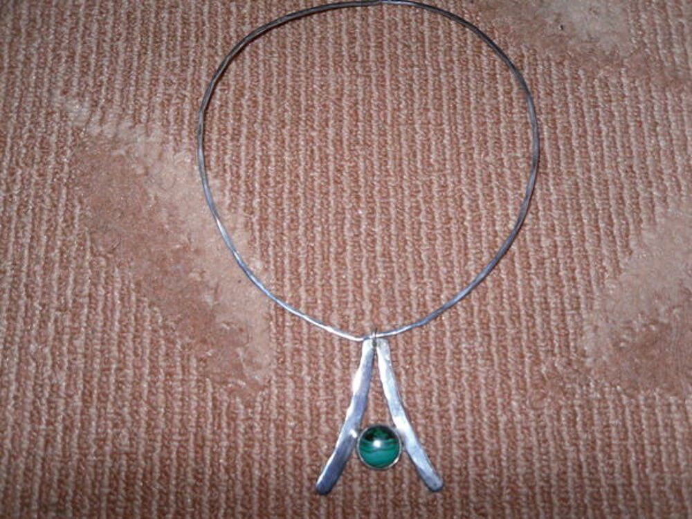 Collier en Argent 925, pendentif Turquoise TBE Bijoux et montres