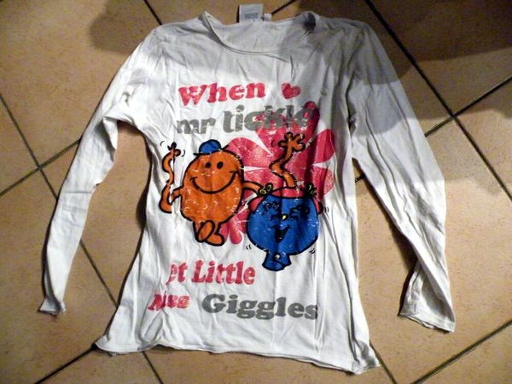t shirt 16 ans fille blanc imprime Vêtements