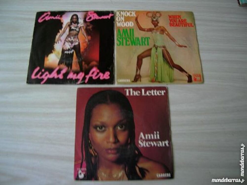 45 TOURS AMII STEWART. Lot de TROIS 45 Tours ou &agrave; l'unit&eacute;. CD et vinyles