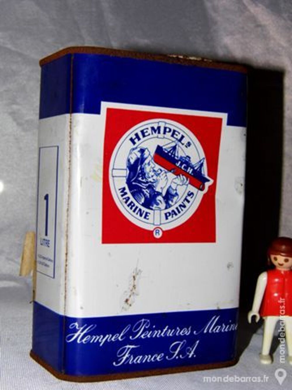 Ancien bidon marine peinture HEMPEL vintage Décoration