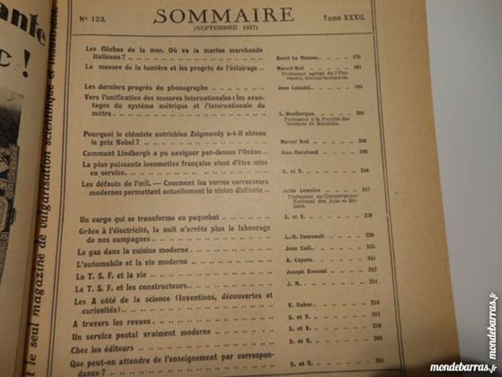 science et vie N&deg;123 de septembre 1927 Livres et BD