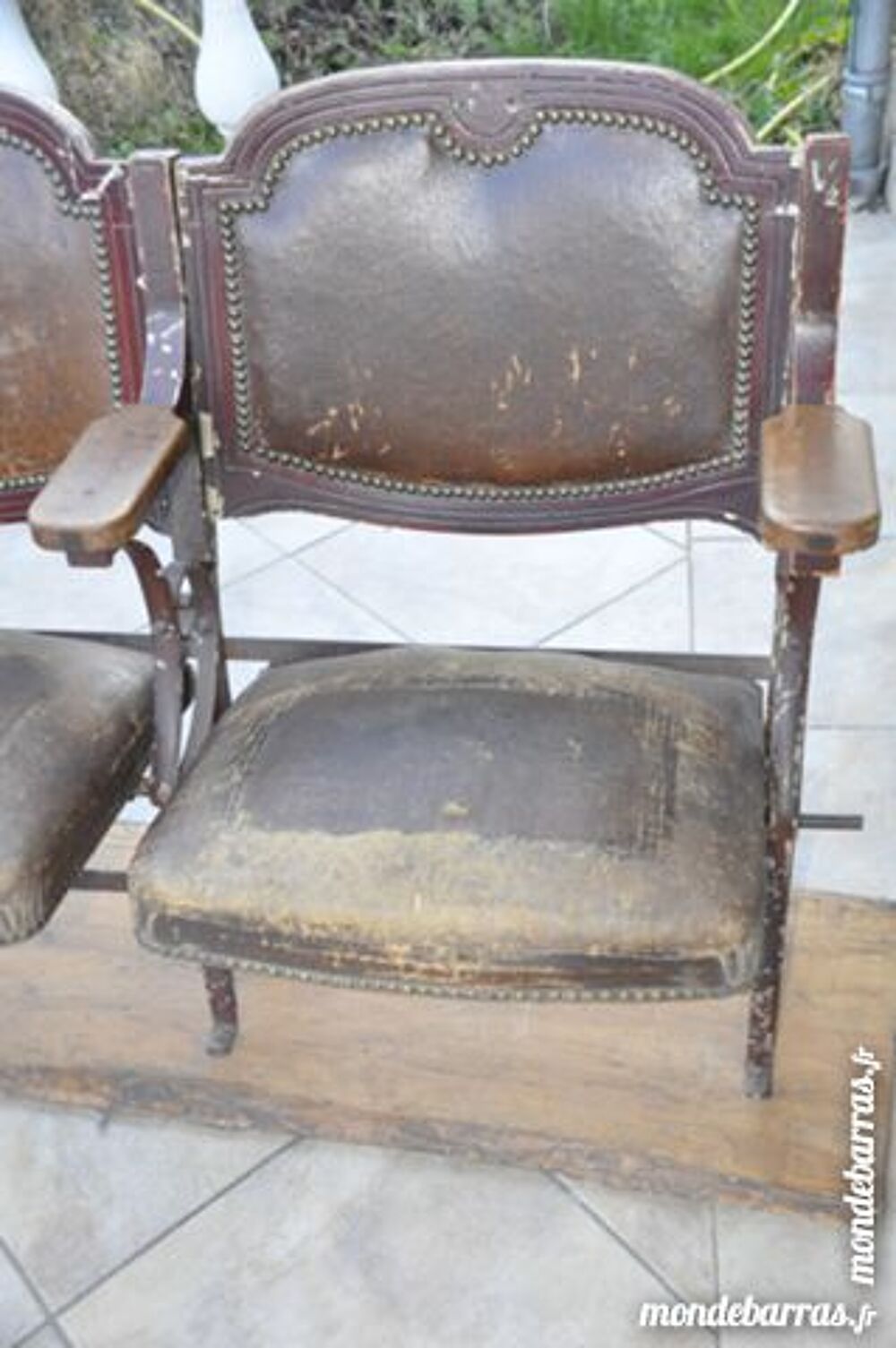superbe rampe de 3 fauteuils de Cin&eacute;ma 1930 Meubles