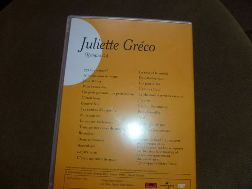 DVD OCCASION JULIETTE GRECO OLYMPIA 04 DVD et blu-ray