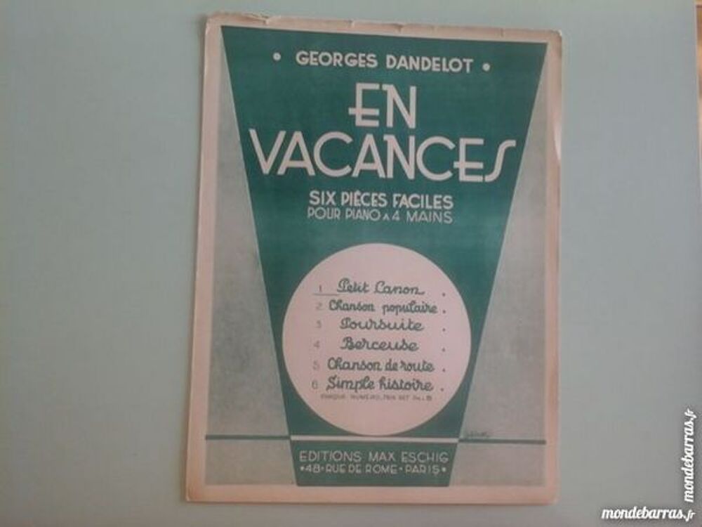 PETIT CANON POUR PIANO 4 MAINS DE DANDELOT Instruments de musique