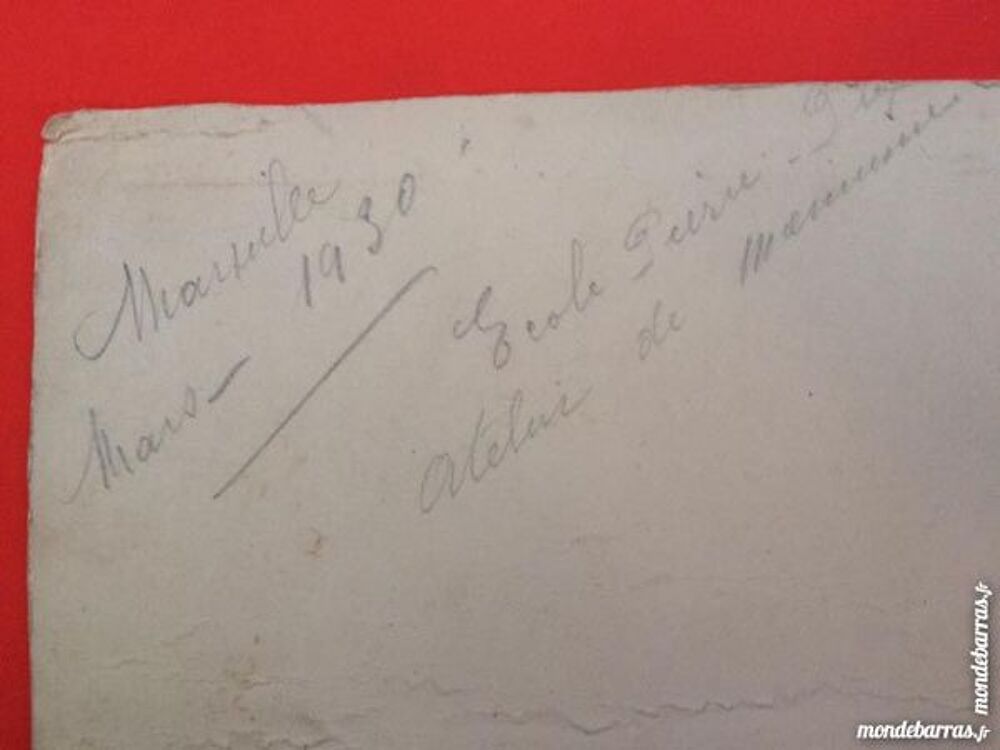 Photo ancienne Ecole atelier menuiserie 1930 