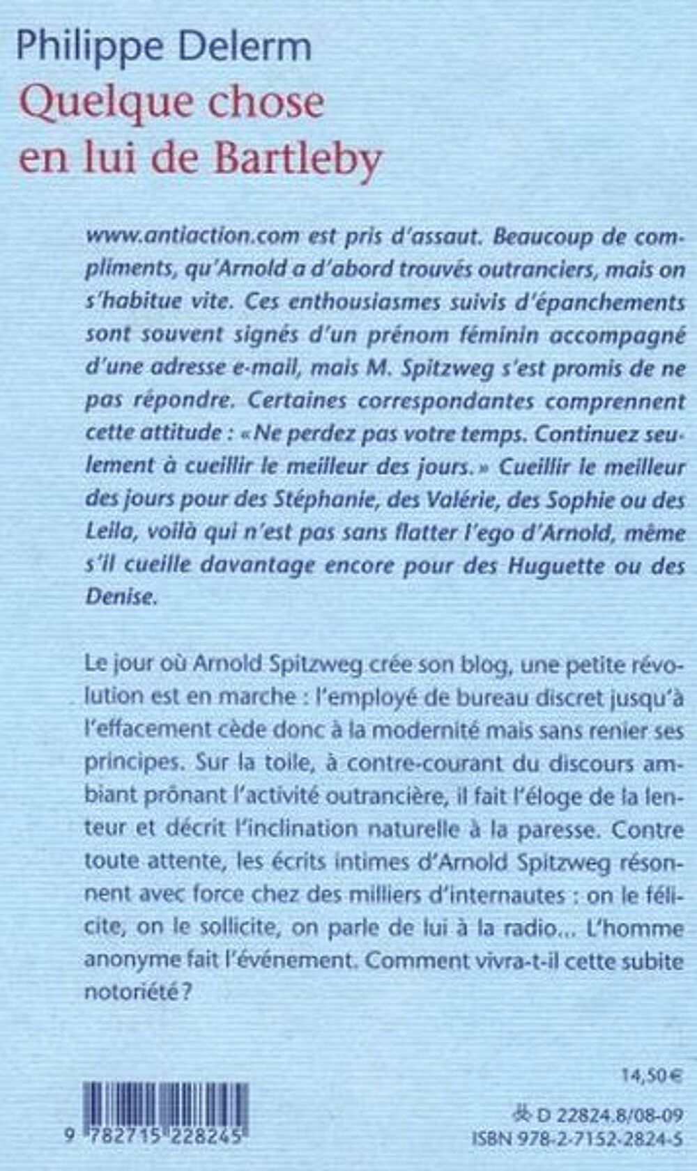 PHILIPPE DELERM - bartleby / prixportcompris Livres et BD