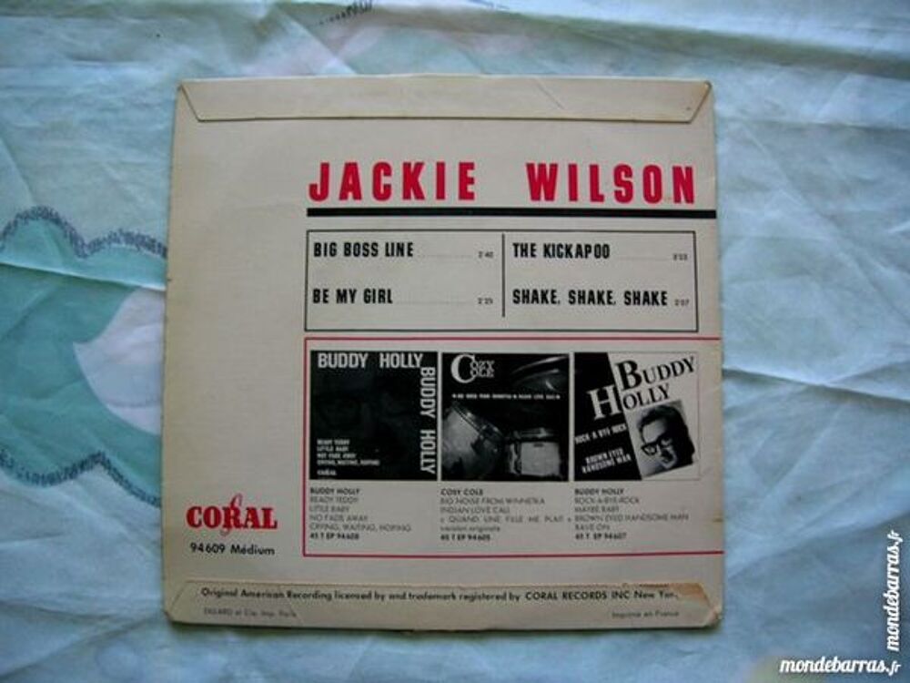 EP JACKIE WILSON Big boss line - ROCK'N'ROLL CD et vinyles