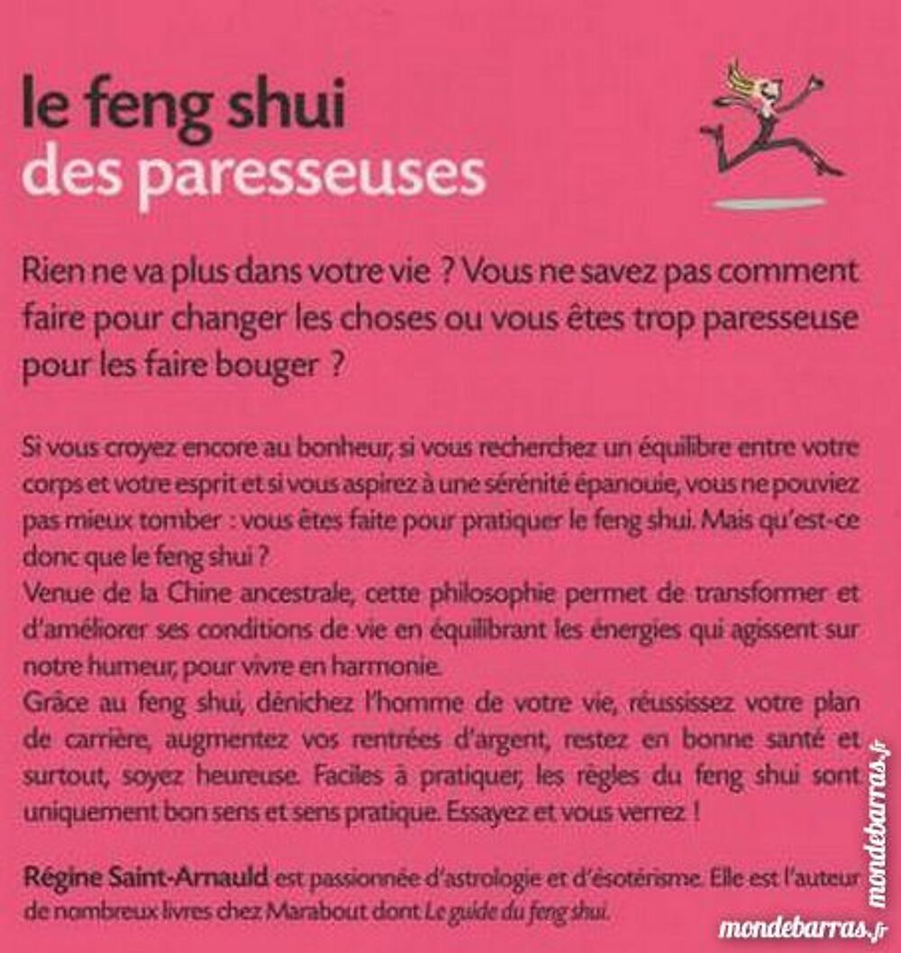LES PARESSEUSES - feng shui Livres et BD