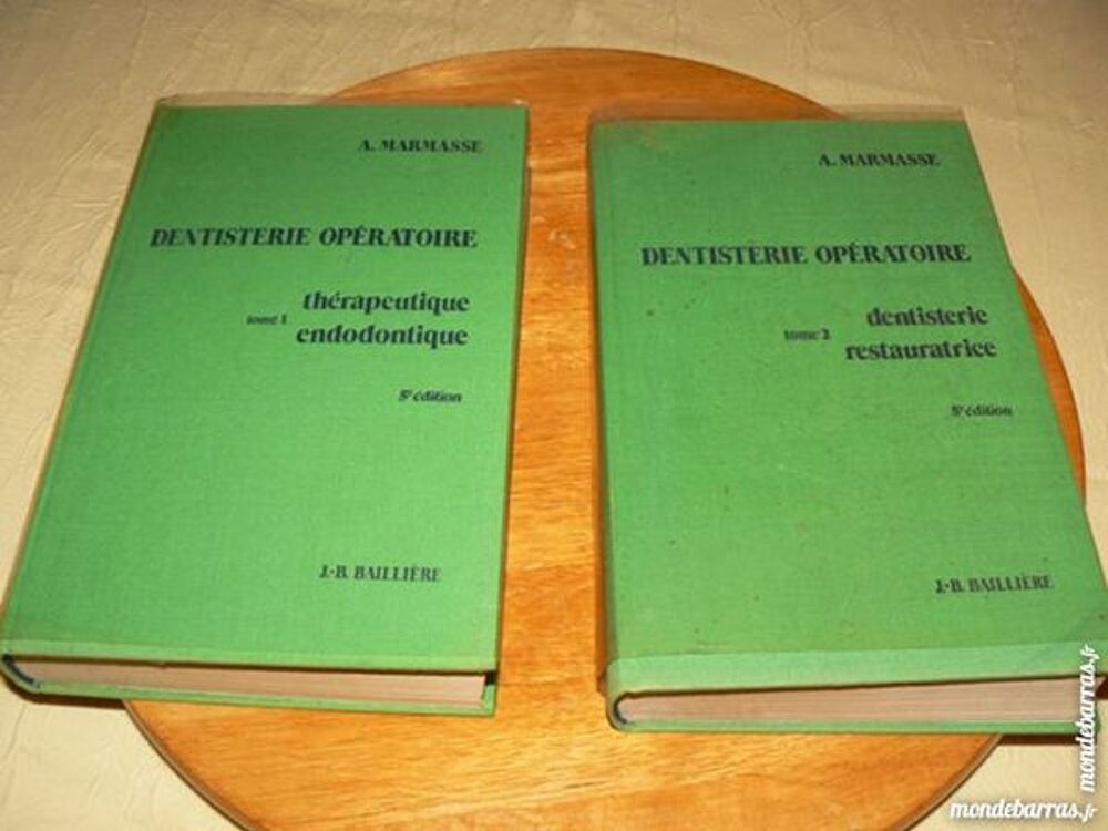 Dentisterie op&eacute;ratoire A Marnasse 1980 2 volumes Livres et BD