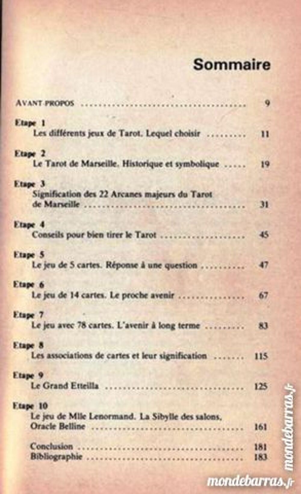 CARTOMANCIE + TAROTS / prixportcompris Livres et BD