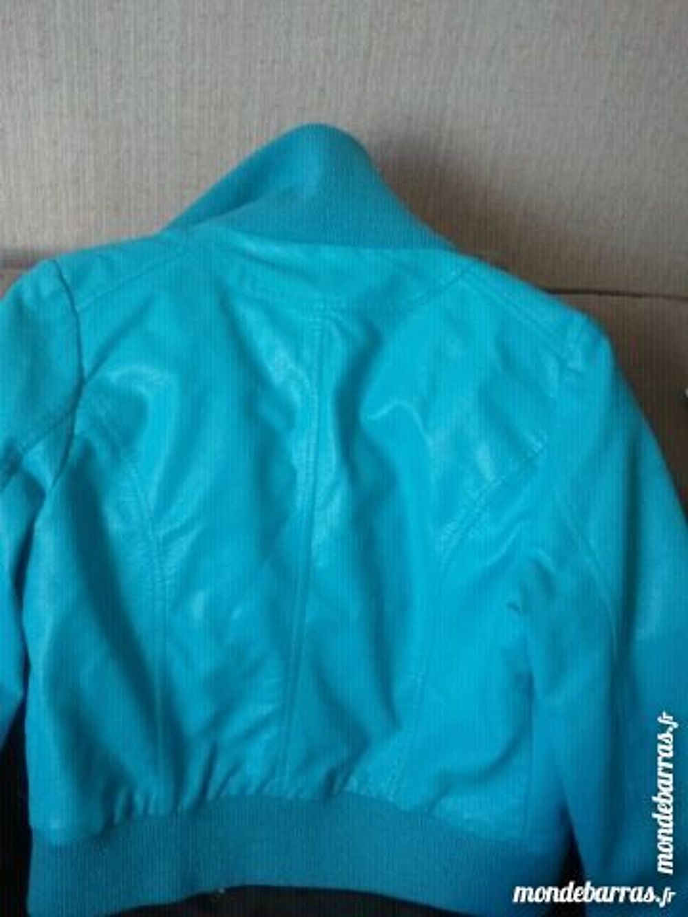 Blouson simili cuir bleu Vêtements